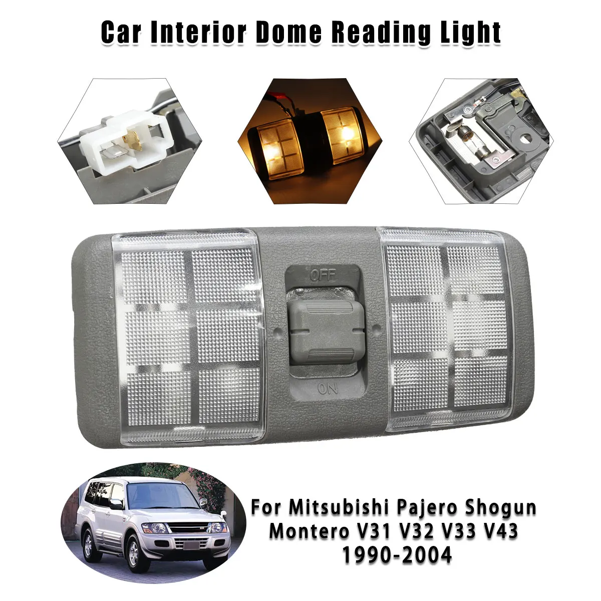 

Купольный светильник MB774928 для салона автомобиля, лампа для чтения на крыше для Mitsubishi Pajero Shogun Montero V31 V32 V33 V43 1990 1991 - 2003 2004