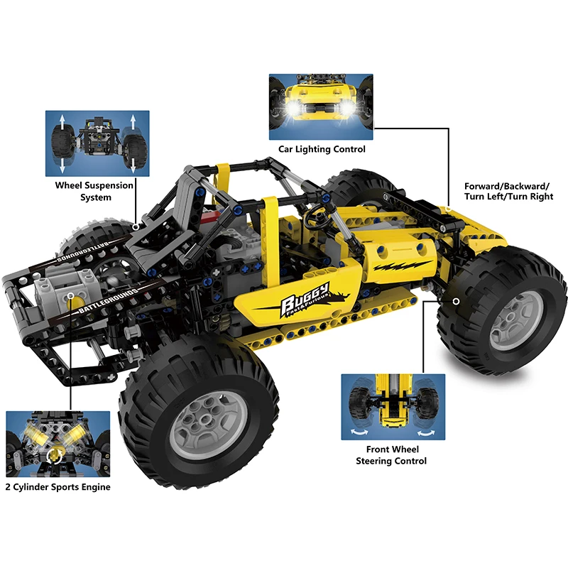 

QIYE Speed Buggy Off-Road RC Motor Vehicle Playmobil 42099 Tech Racing Car Building Blocks City Truck Toys For Boys Xmas Gift