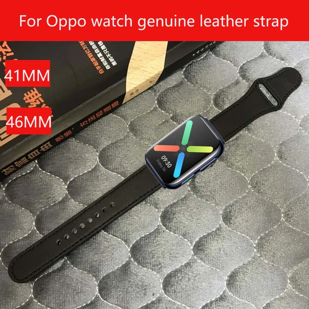

Заводской сменный ремешок для часов OPPO watch 2 1, ремешок из натуральной кожи 41 мм 42 мм 46 мм
