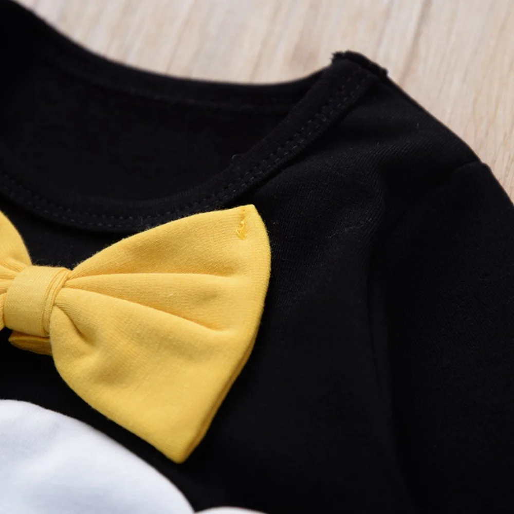 Осенний детский новорожденный для малышей Детский комбинезон с рисунком длинный