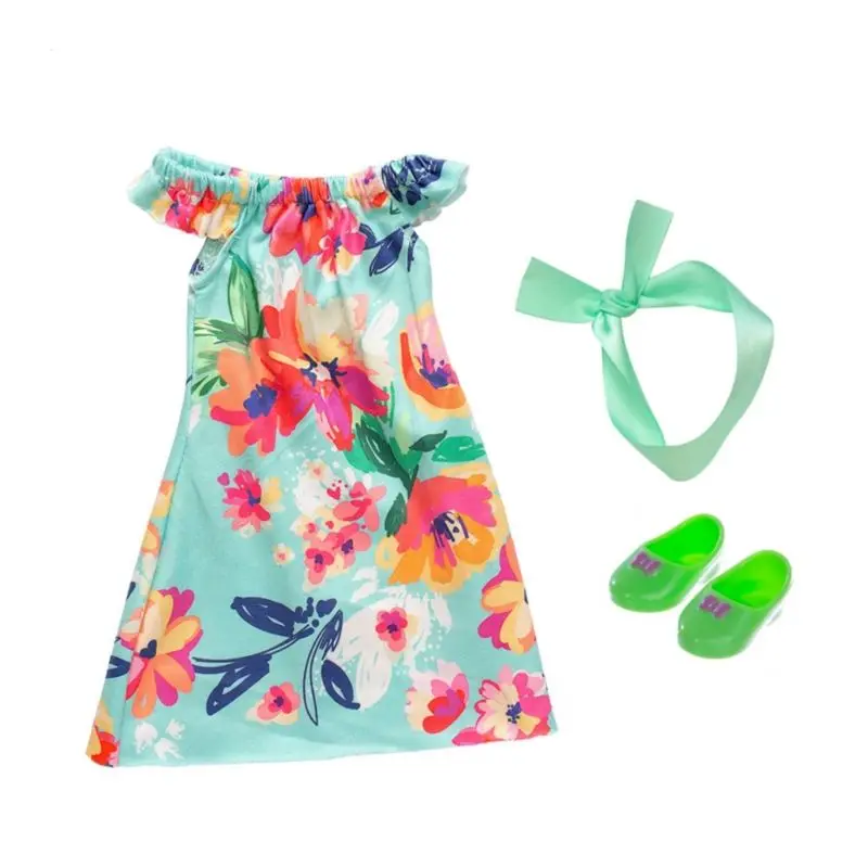 

Floral dress fit American14.5" girl doll nancy doll Clothes baby gift