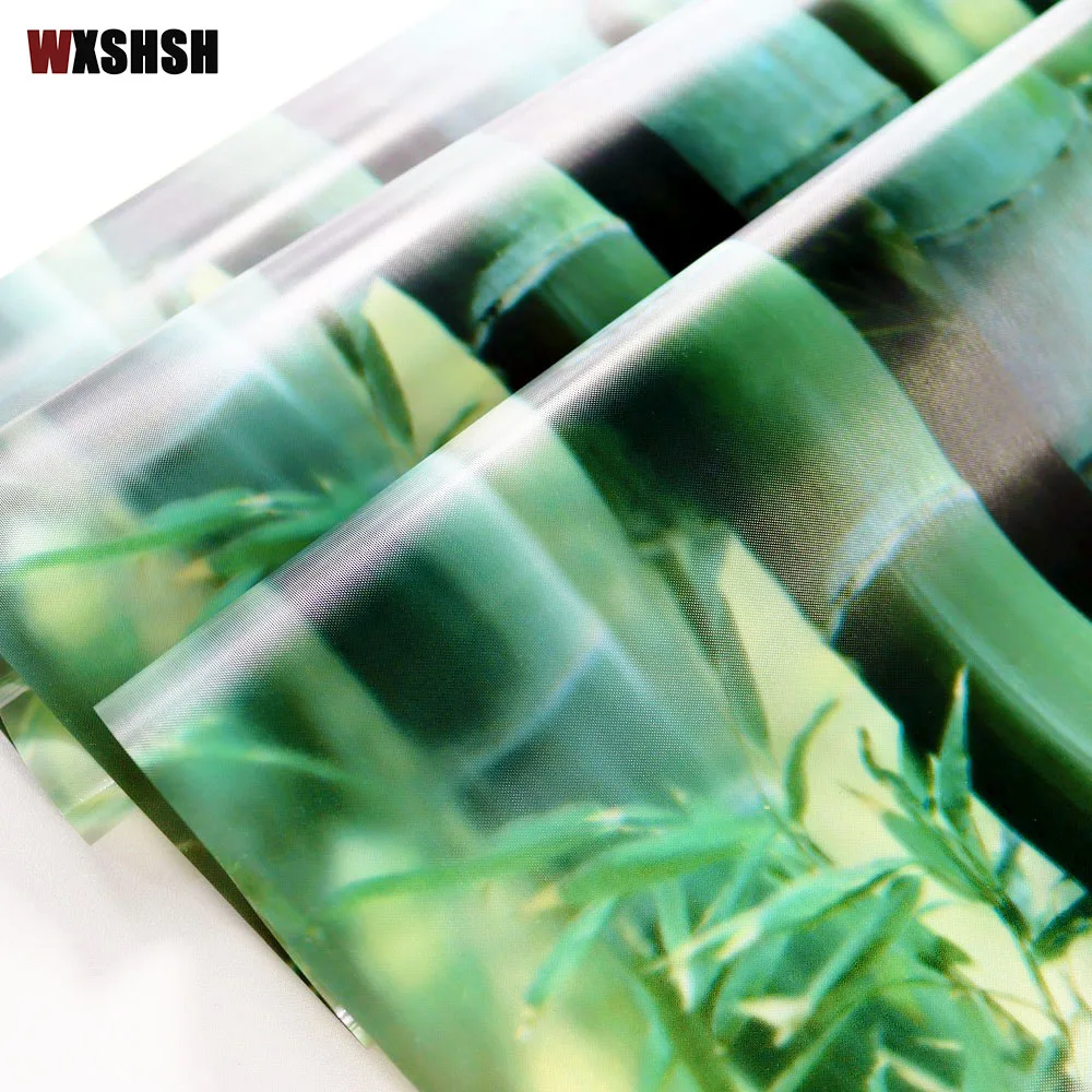 Зеленая бамбуковая стеклянная наклейка статическая липкая термоизоляция защита