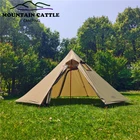 Палатка походная Ультралегкая, портативная палатка-пирамида с отверстиями для дымохода, с защитой от ветра, для пешего туризма, кемпинга