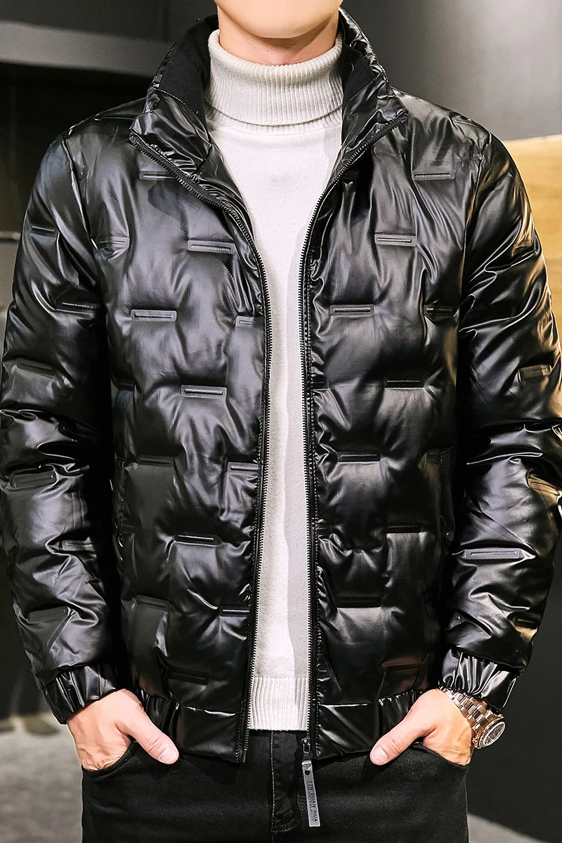 

Men's casual down jacket The new winter 2020 boutique white duck down jacket thick warm fashion black down jacket