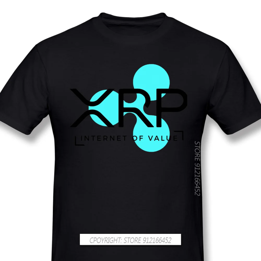

XRP Ripple Coin Cryptocurrency 2021 New Arrival TShirt Internet Of Value Unique Design O-Neck Cotton For Men Shirt For Adult