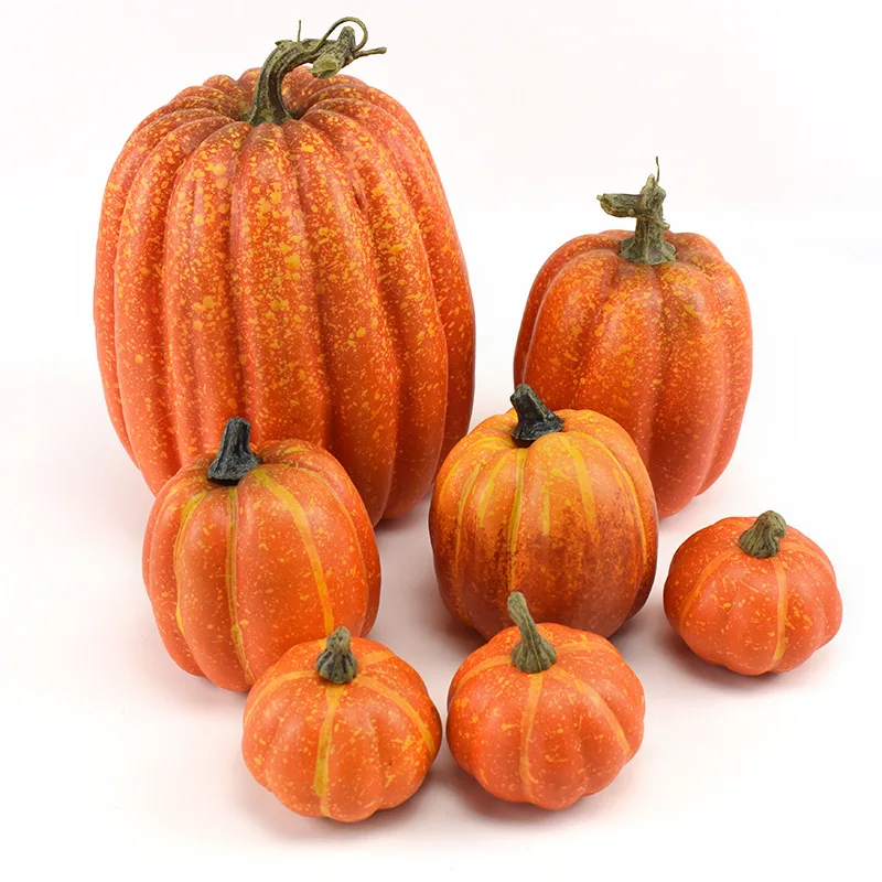 Pаспродажа Модель искусственной тыквы 7 шт., искусственные овощи для Хэллоуина, поделки своими руками, свадебное украшение #20 Купить Модель искусственной тыквы 7 шт., искусственные овощи для Хэллоуина, поделки своими руками, свадебное украшение #20