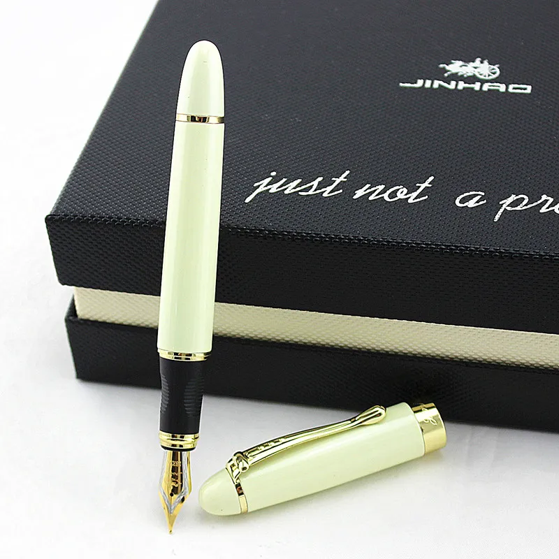 Jinhao X450 Роскошная красная с черной линией перьевая ручка высокого качества металлические чернильные ручки для офисных принадлежностей школьные принадлежности