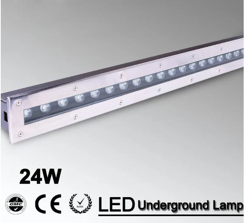 

3pcs/lot 24w Warm White/RGB/Led Floor Lamp Led Spotlight Outdoor 12v Led Ground Lighting CE IP68 Waterproof AC85-265V/12V