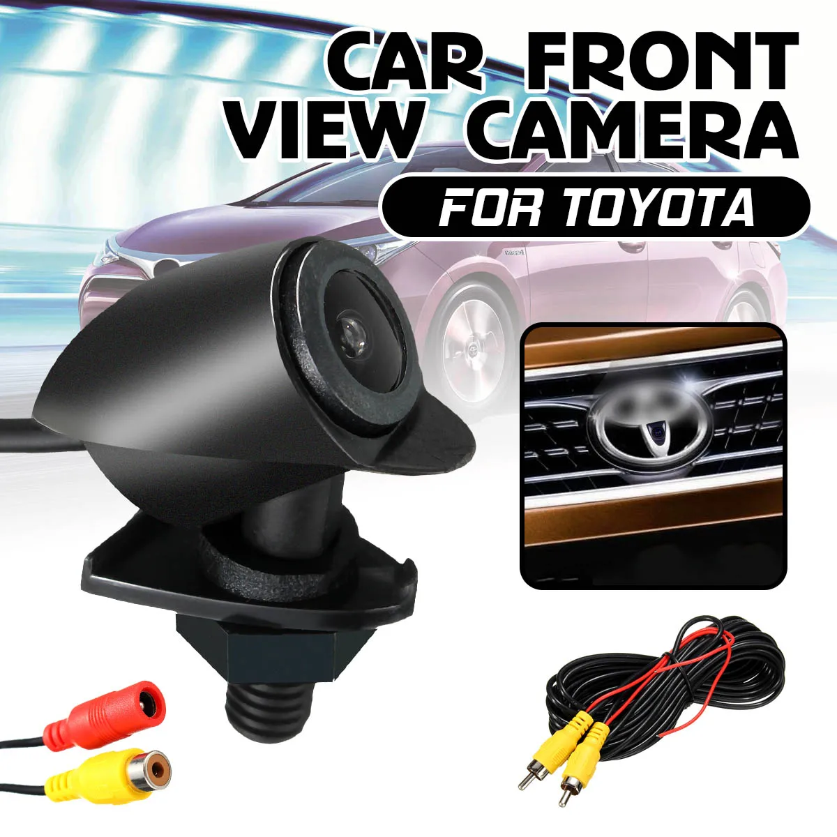 

x-CCD Car Front View Camera Parking Waterproof Wide Angle Logo Embedded For Prado Highlander Land Camry Verso EZ RAV4 Cruis