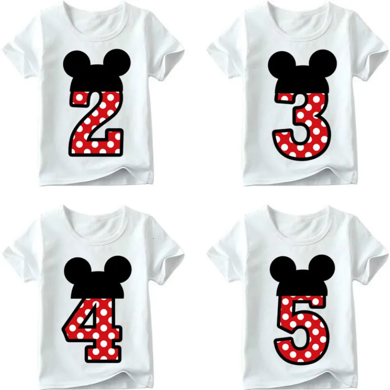 Детская футболка 2019 Новинка для мальчиков и девочек с днем рождения буквенным
