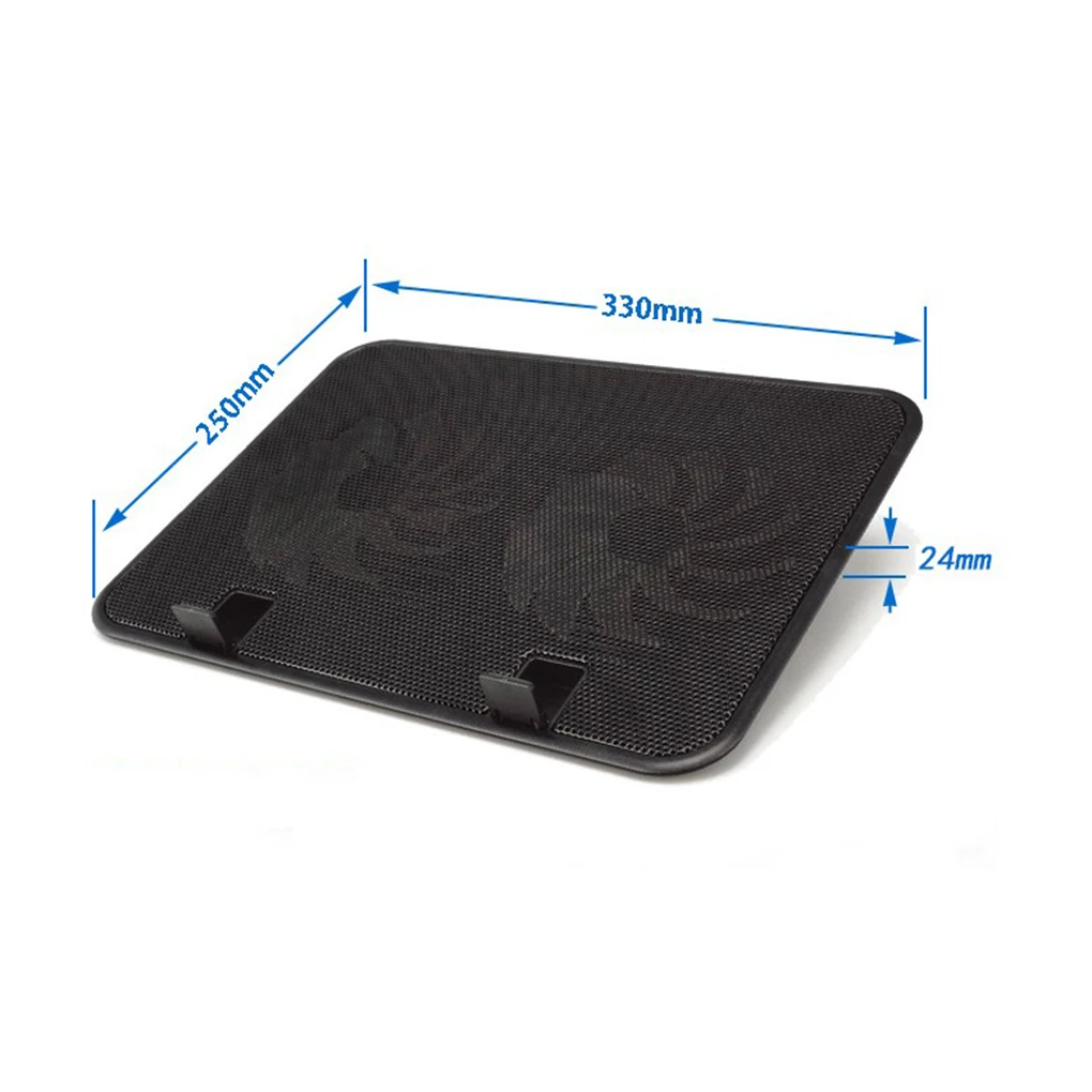 

14 inch Notebook Cooler 5v Dual Fan USB External Laptop Cooling Pad Slim Stand High Speed Silent Metal Panel Fan
