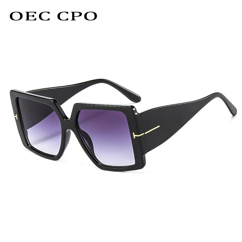 

OEC CPO Fashion Oversized Square Sunglasses For Women Vintage Steampunk Sunglasses Men Retro Female Flower Shades Eyewear UV400