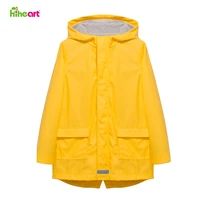 hiheart boys girls hooded waterproof rain jacket fleece lined softshell coat children windbreaker kids raincoat outerwear