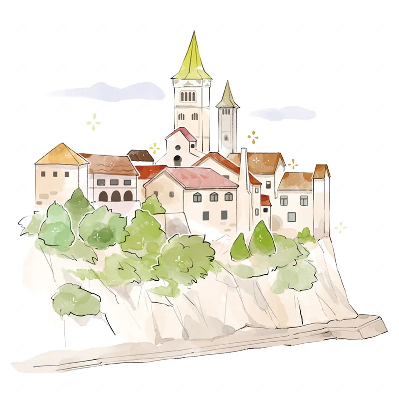 

Journal Materials Stickers Landscape Decoration Fairy Tale