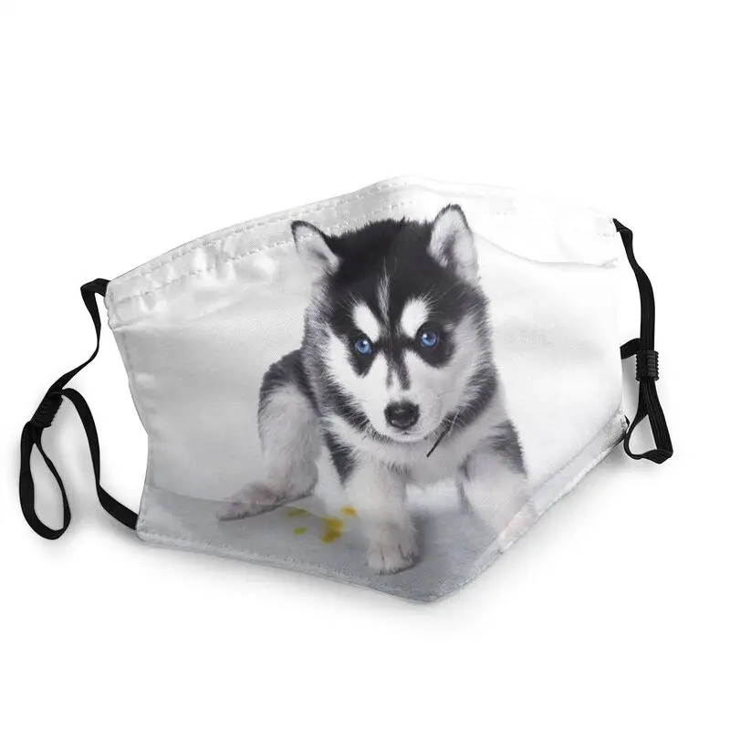 

Non-Disposable Siberian Husky Mouth Face Mask Funny Alaskan Malamute Dog Mask Men Women Anti Haze Protection Respirator Muffle