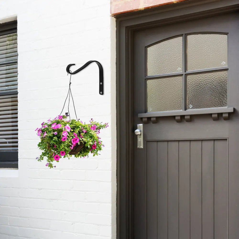 

2pcs Iron Indoor Outdoor Hanging Rack Wall Hook for Wind Chime Planter Lantern