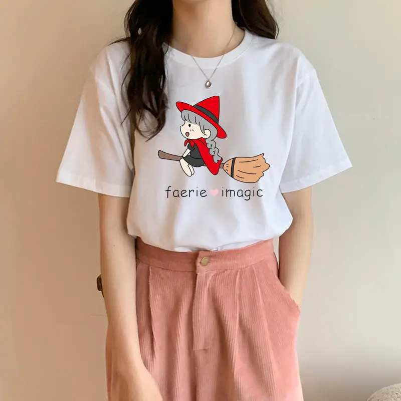

Korean Version Fun T-shirt 2021 Summer New Plus Size Women's Loose Printing All-match Short-sleeved Top