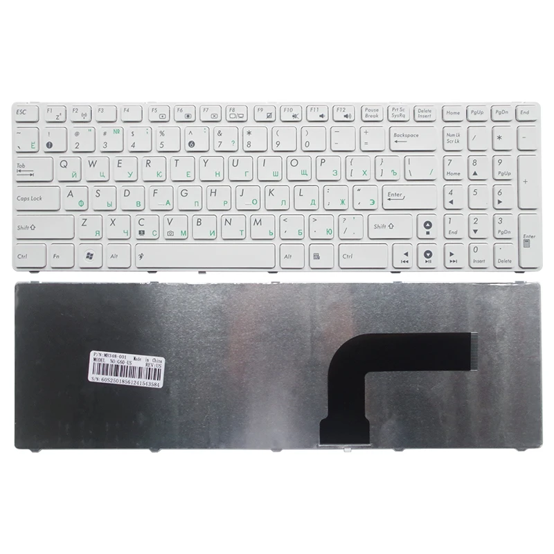 

Russian keyboard for Asus K52 k53s X61 N61 G60 G51 MP-09Q33SU-528 V111462AS1 0KN0-E02 RU02 04GNV32KRU00-2 V111462AS1 RU