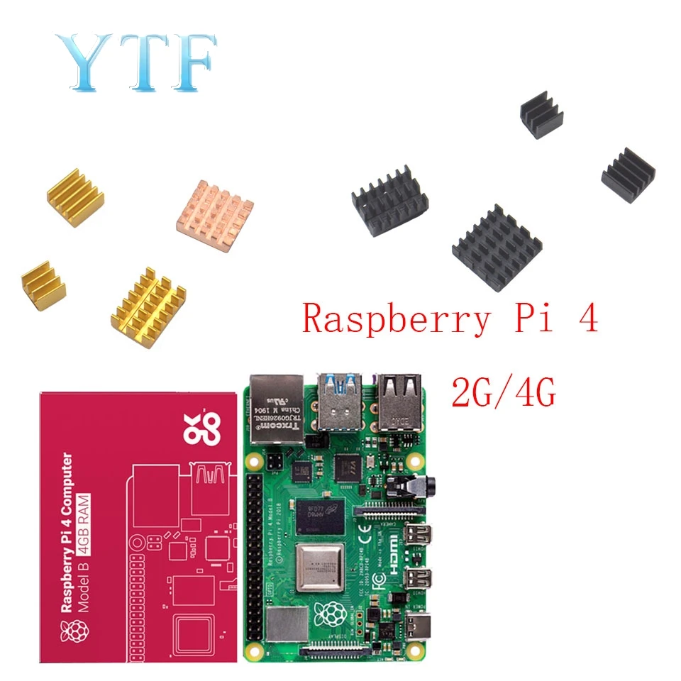 Новинка, Raspberry Pi 4 Модель B ram 1G 2G 4G 4 core 1,5 Ghz 4K Micro HDMI с радиатором