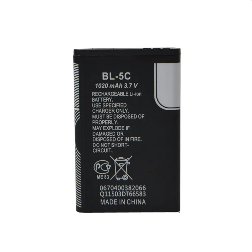 Аккумулятор Dinto BL-5C для Nokia 1112 1208 1600 1100 n70 n71 n72 n91 BL5C BL 5C 3 шт. | Мобильные телефоны и