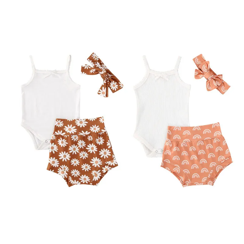 Комплект из 3 предметов для новорожденных девочек 0 18 месяцев комбинезон без