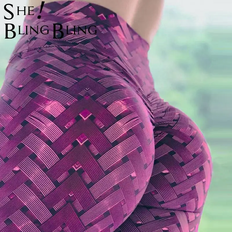 Женские леггинсы для фитнеса SheBlingBling с принтом в черном цвете тренировок