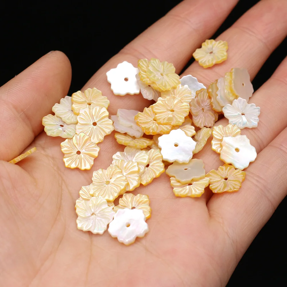 

10 Natural Shell Loose Beads Flower Fashion Handmade Crafts DIY Exquisite Jewelry Necklace Accessories 8-12 Mm