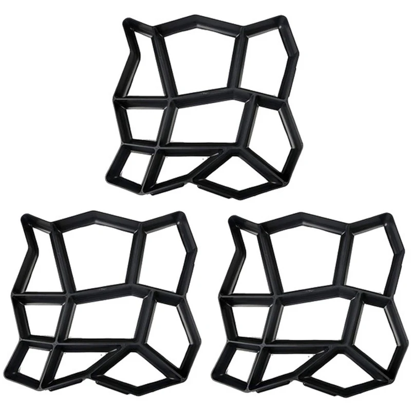 3 упаковки неправильной DIY формы для тротуара ходьбы изготовления дорожек форма