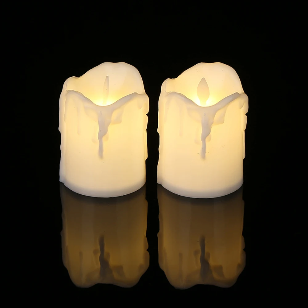 Беспламенный светодиодный чайный светильник с неровным краем на батарейках