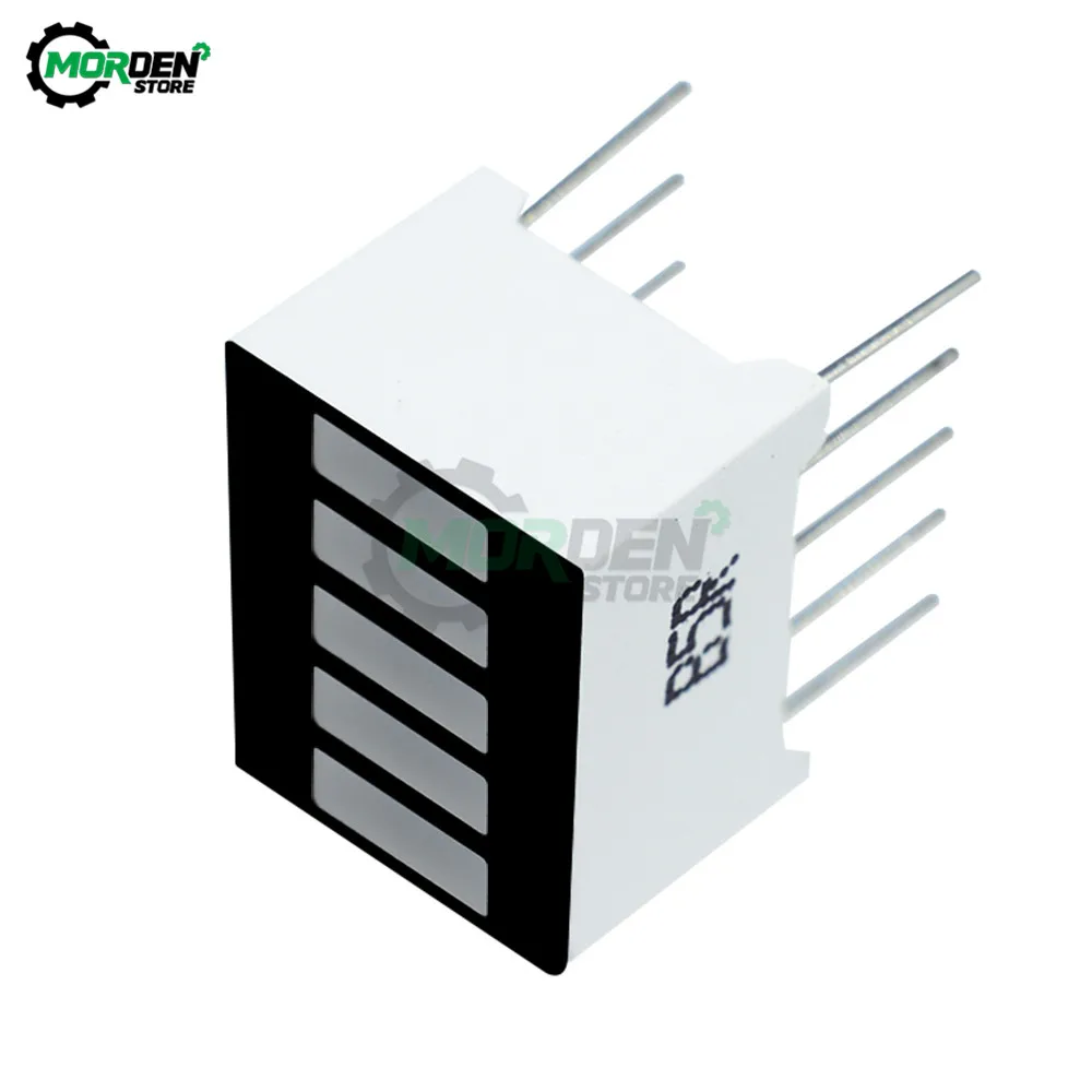 5 шт./лот 5-сегментная Светодиодная лампа красного цвета 1-значный светодиодный