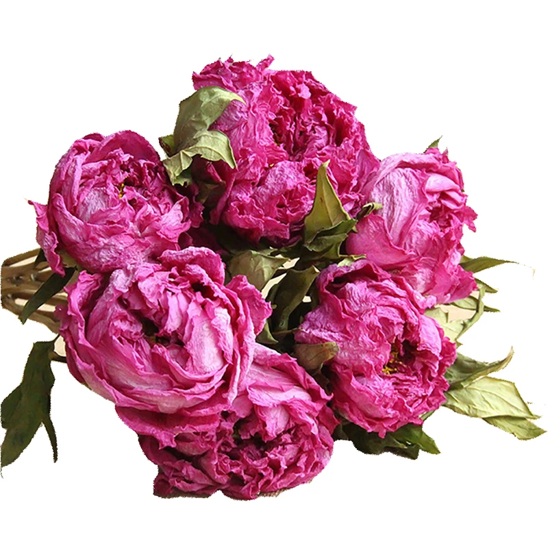 

3/6pcs Peony Artificial Flowers Dried Decorative Flower Home Accessories Bedroom Balcony Living Room Wedding Decoration Crafts