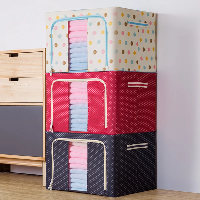 

Large Size Oxford Cloth Storage Bag Clothes Fabric Organizing Folders Cotton Blanket Bag Thick Storage Bag Fashion Bag