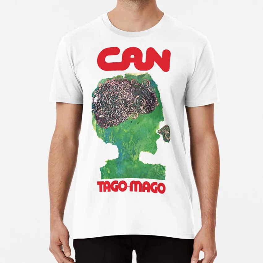 Can Tago Mago Green T Shirt немецкая группа Band Music Krautrock Experimental Rock Avant Garde | Мужская одежда