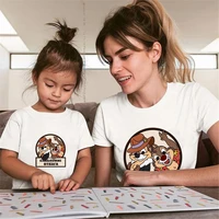 family look clothes unisex mother father girl boy unisex white tshirt chip dale disney cartoon printed summer family matching t