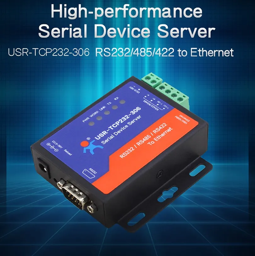 Промышленный последовательный порт RS232/RS485/RS422 USR-TCP232-306 преобразователь сервера