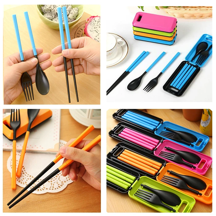 Комплект складных вилок и столовых приборов ENNROS портативный складной набор в