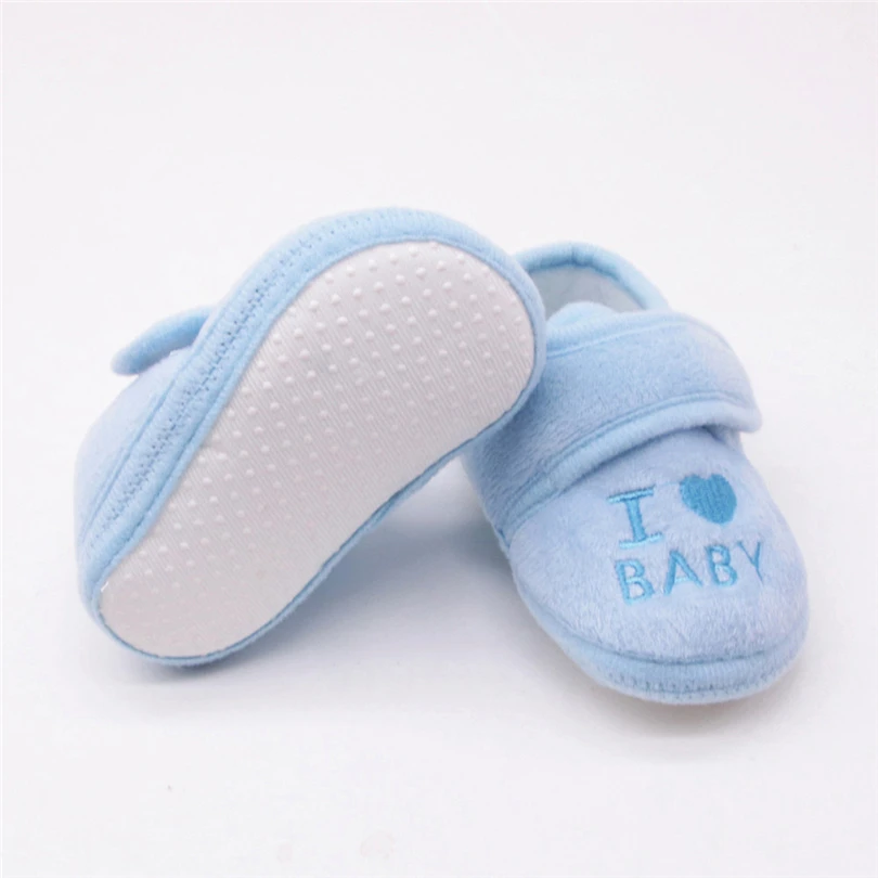 

First walkers baby boy girl hook&loop shoes Newborn shallow solid letter Soft Non-slip Shoes Footwear Crib Shoes bebe A40