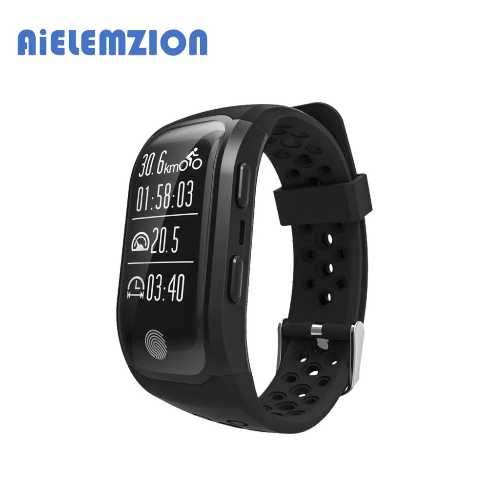 AiELEMZION S908 Bluetooth Смарт-браслет с GPS пульсом монитором сна шагомером фитнес-трекером