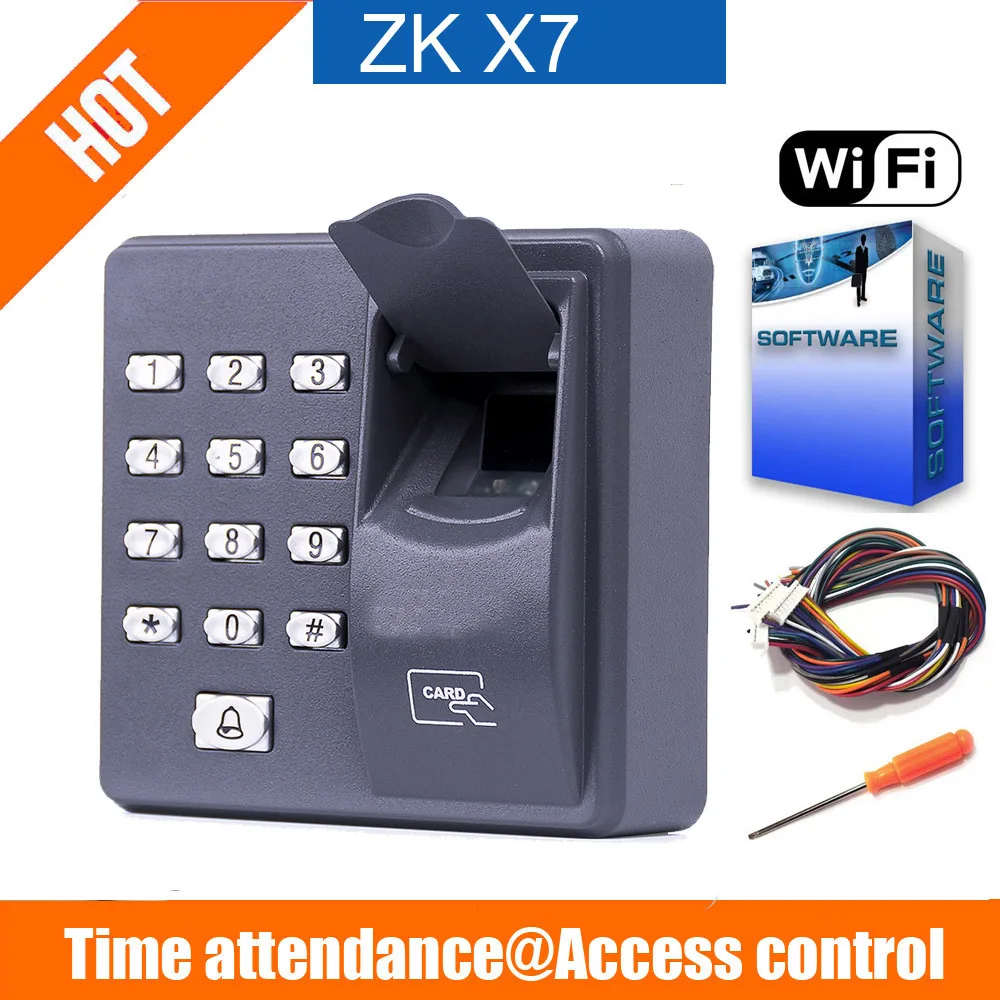 Система контроля доступа X6 со сканером отпечатков пальцев кардридер контроль ко