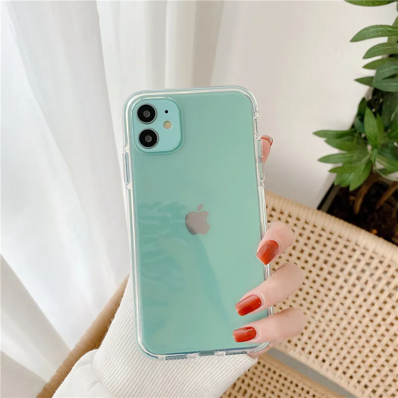

Transparent Silicone Soft Phone Case For iPhone 7 8 Plus 2020 SE X XR XS Max 11 11Pro Max 12 12Pro Max Pro Mini Case Capinha Bag