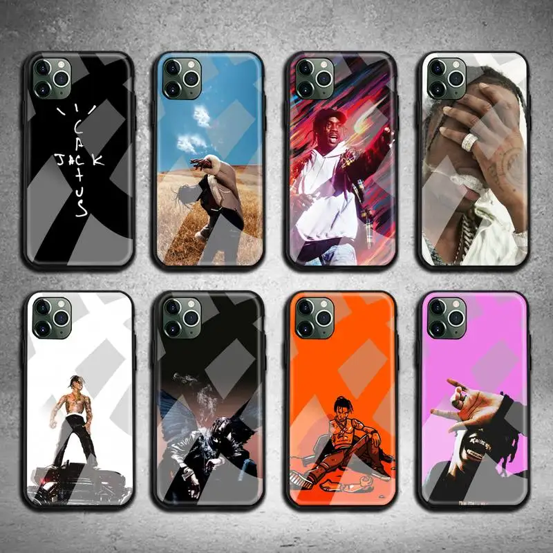 

Travis Scott Hip Hop Phone Case Tempered Glass For iPhone 11 Pro XR XS MAX 8 X 7 6S 6 Plus SE 2020 case
