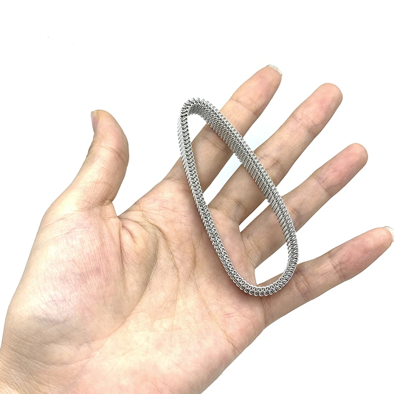 Эластичный браслет из нержавеющей стали для мужчин и женщин регулируемые