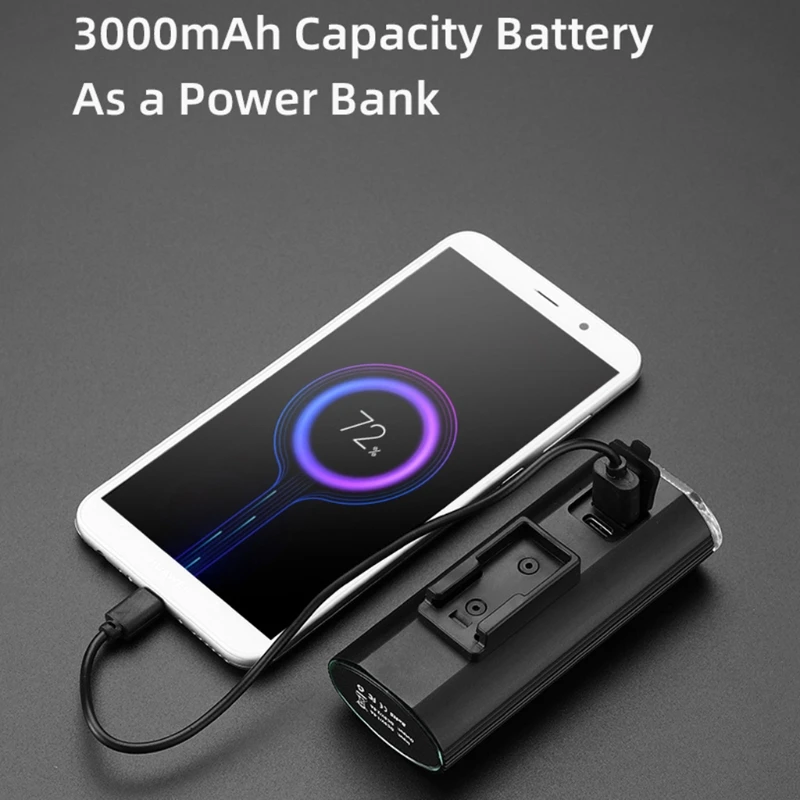 

Portable Waterproof Bike Front Light Lamp Aluminum Alloy Bicycle Headlight 3 Lamp Holders Super Bright Flashlight Bike Light