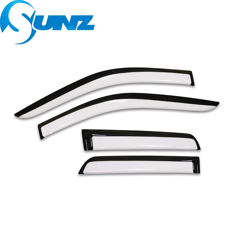 sliver Дефлекторы боковых окон для ISUZU D-MAX 2007-2011, Автомобильный Дверной козырек для Isuzu D-max 2007 2008 2009 2010 2011, автомобильные аксессуары SUNZ - Цвет: sliver