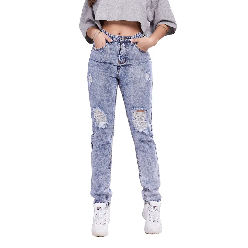 

Ladies ripped slim fit hip jeans