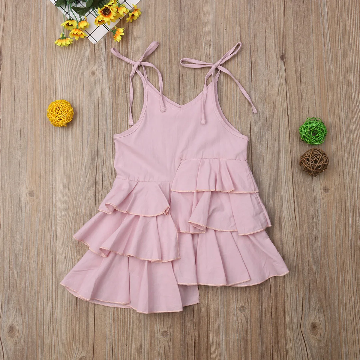 

Одежда для малышей платье на петельках для девочек, платье на тонких бретельках без рукавов, платье принцессы летнее платье с асимметричным...