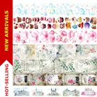 Винтажная декоративная бумажная лента washi для скрапбукинга