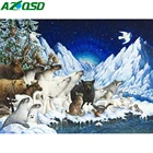 AZQSD Алмазная картина медведь Зимний Олень Вышивка крестом ручная работа картина Стразы 5d алмазное Искусство Пейзаж Айсберг домашний декор