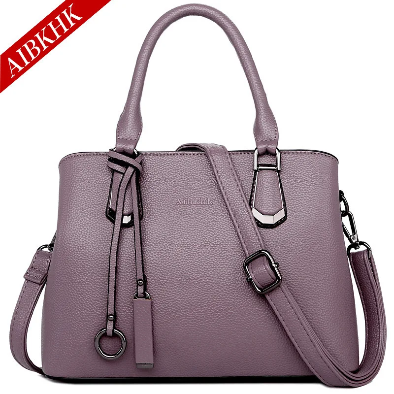 S9198-Purple Роскошные брендовые сумки из натуральной кожи, повседневные сумки через плечо для женщин, модные женские сумки через плечо, сумка-мессенджер - Цвет: S9198-Purple