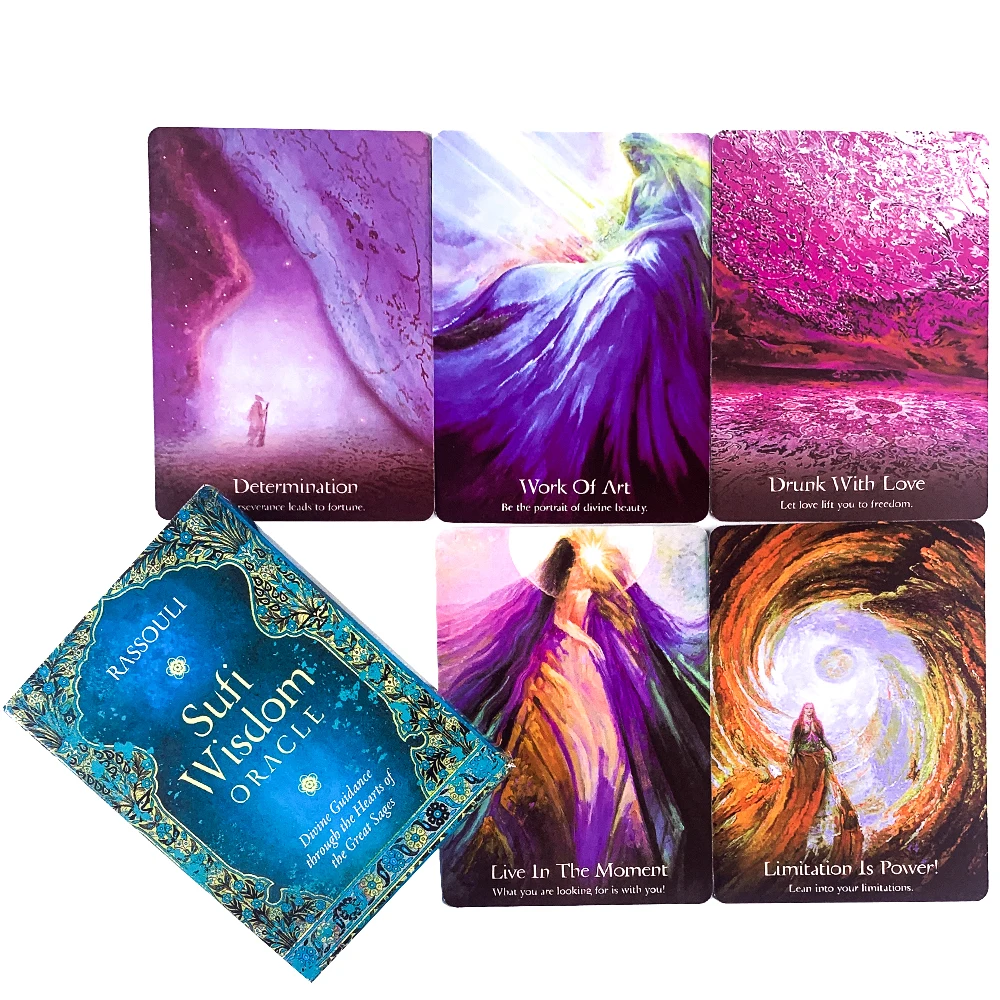 

Sufi Wisdom Oracle Cards Divine Guidance Through The Hearts of The Great Sages Cards Board Game Cards Mysterious Divination